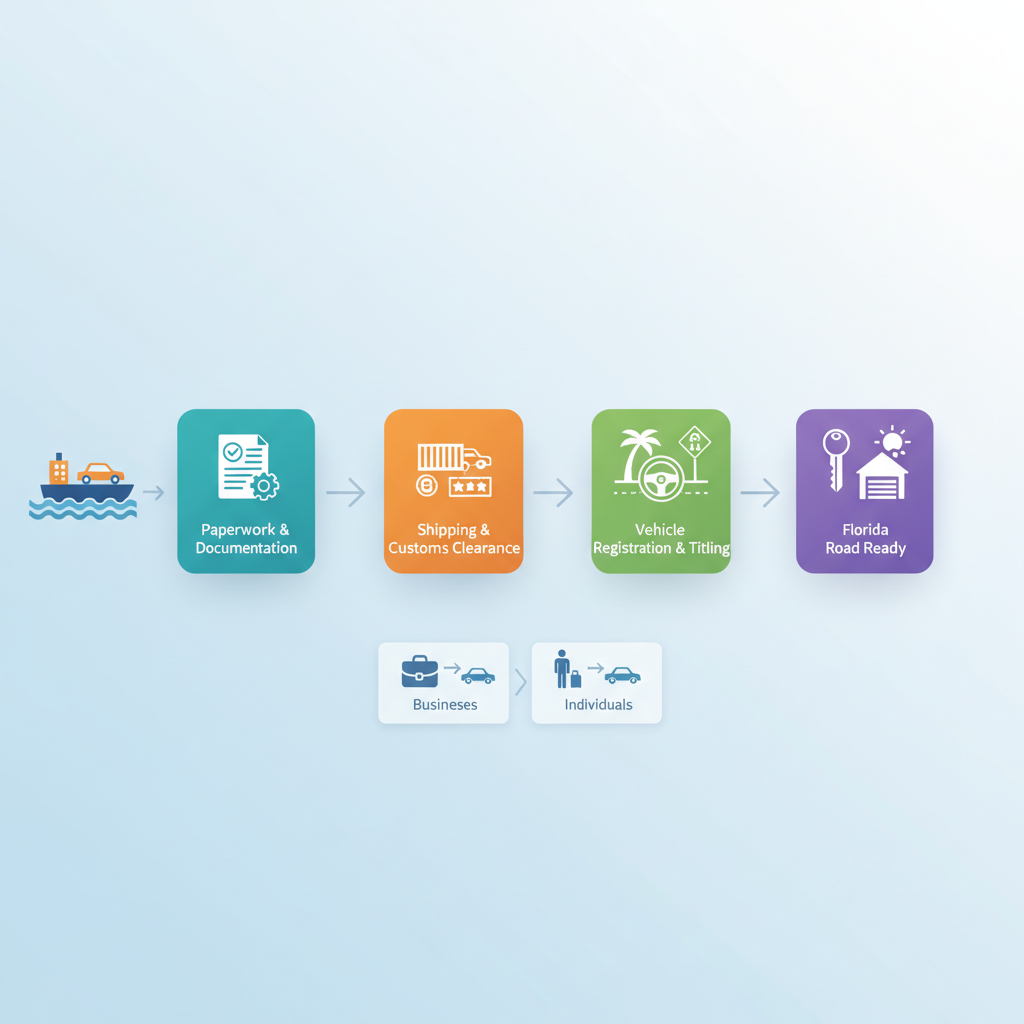 Overview — key steps to import a vehicle to Florida illustration