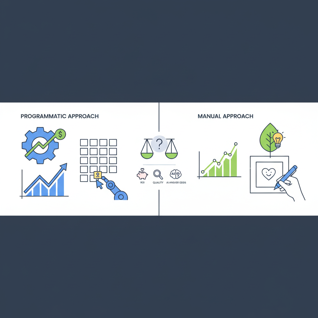 Programmatic SEO vs Manual Content on Lovable Sites: ROI, Quality, and AI-Answer Odds