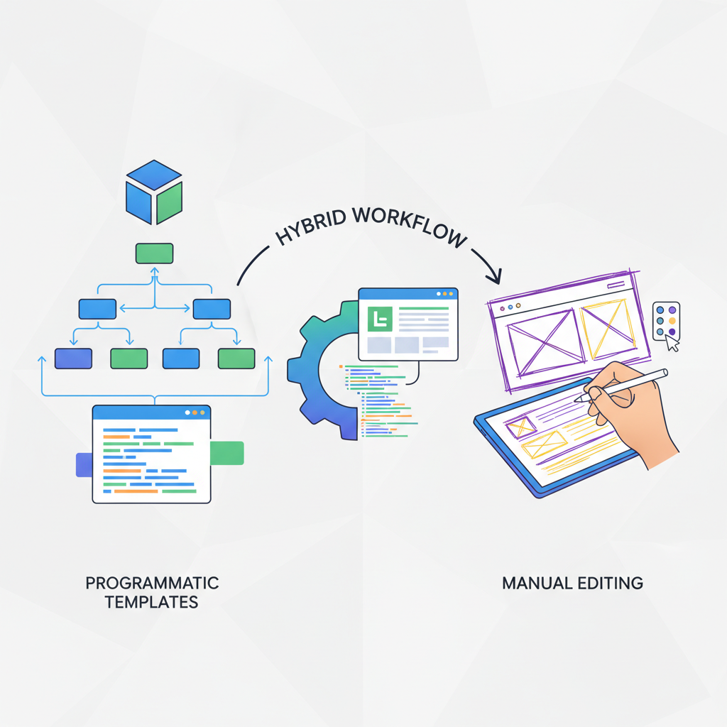 Overview — what is a hybrid programmatic/manual workflow and why it works illustration