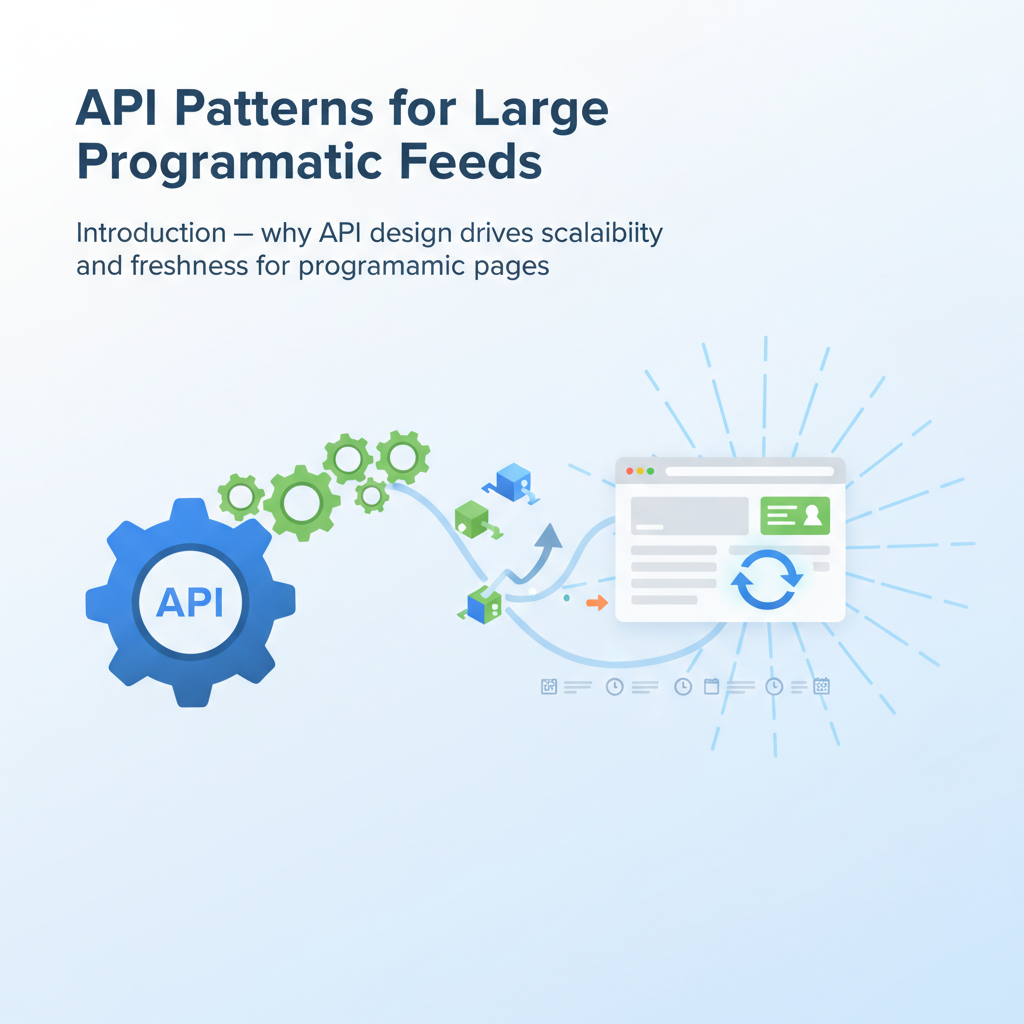 Introduction — why API design drives scalability and freshness for programmatic pages illustration