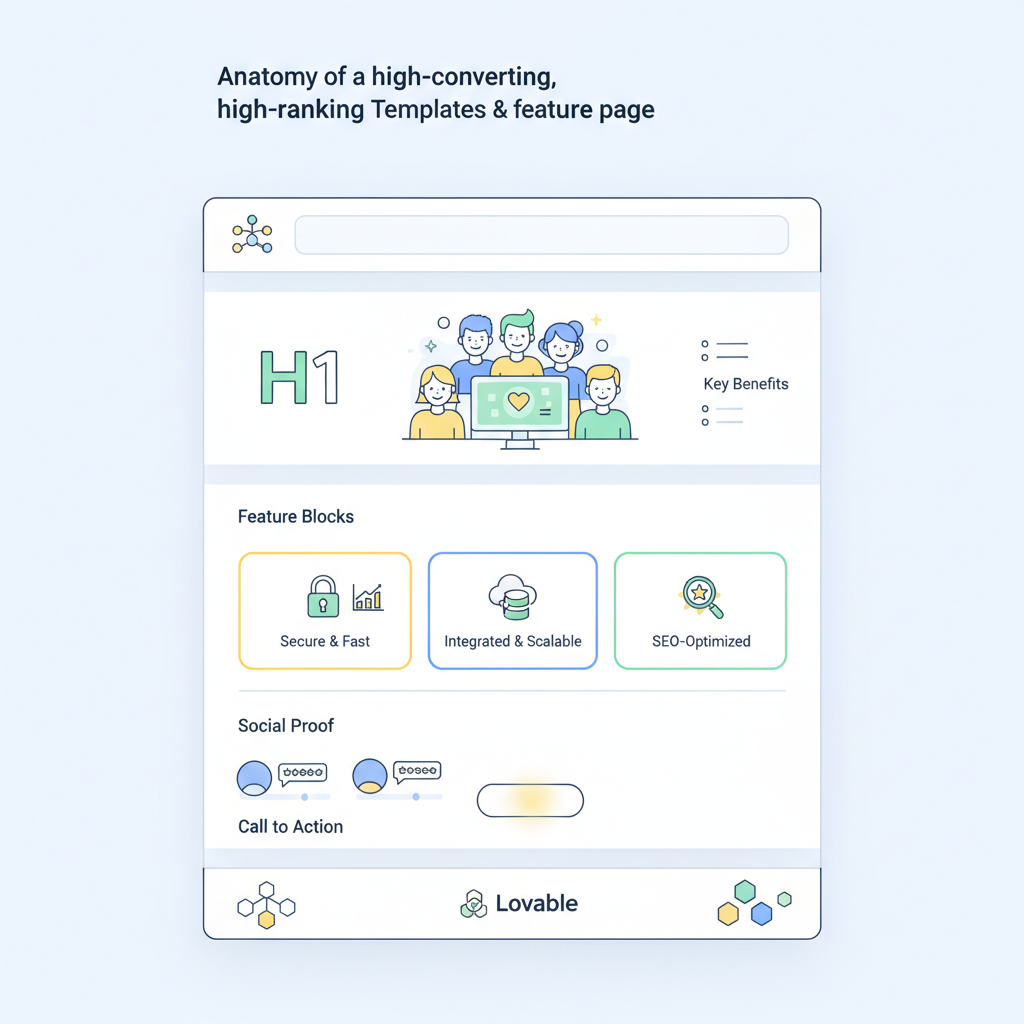 Anatomy of a high-converting, high-ranking feature page illustration