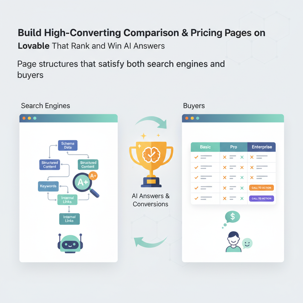 Build High-Converting Comparison & Pricing Pages on Lovable That Rank and Win AI Answers