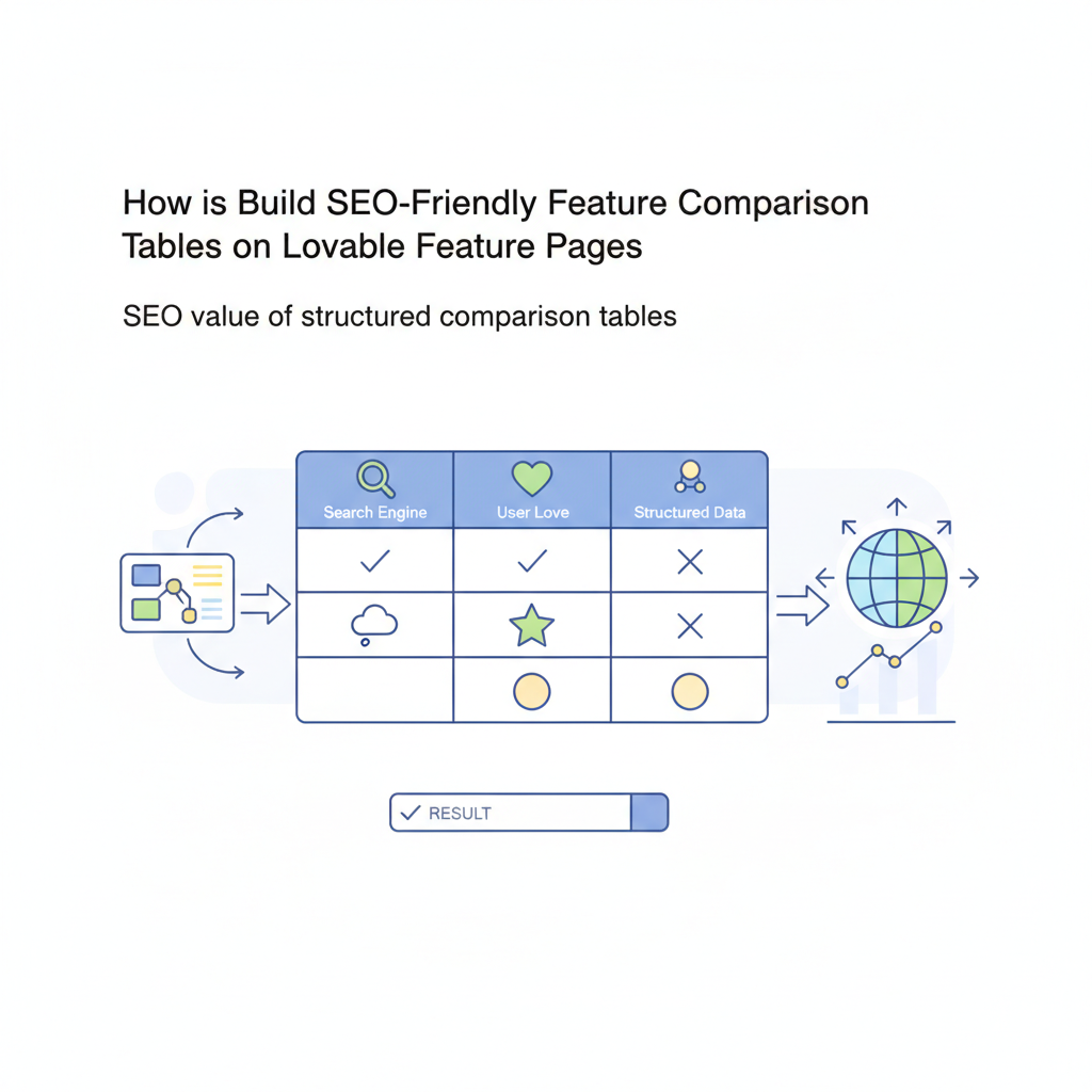 SEO value of structured comparison tables illustration