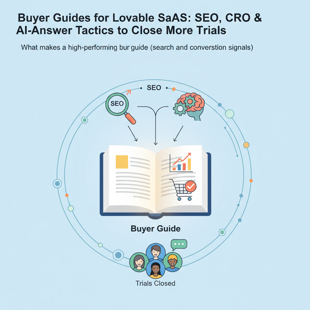 What makes a high-performing buyer guide (search and conversion signals) illustration