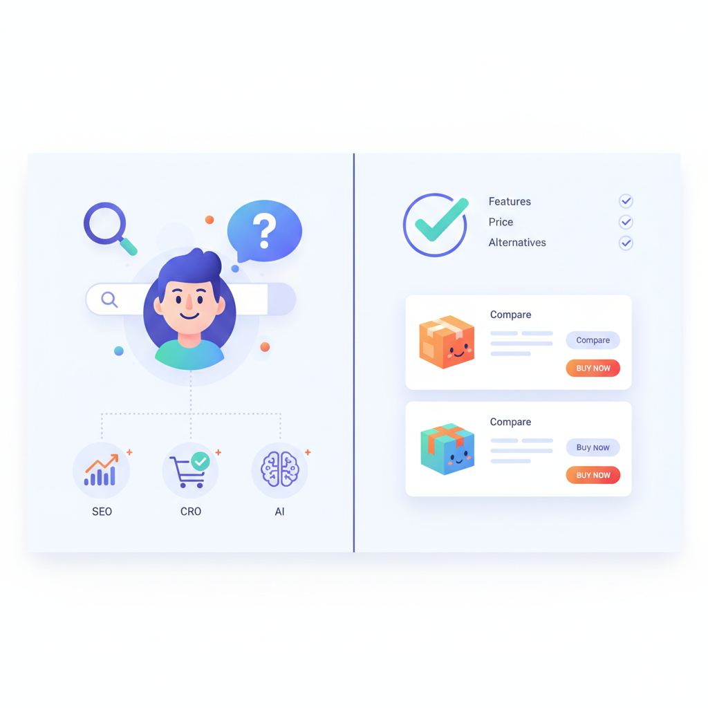 Search and Buying Intent — what users expect from comparison pages illustration