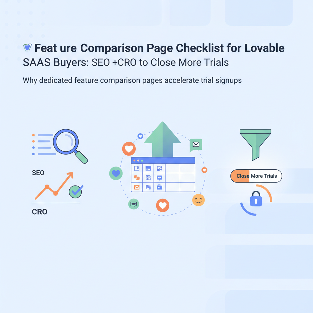 Feature Comparison Page Checklist for Lovable SaaS Buyers: SEO + CRO to Close More Trials