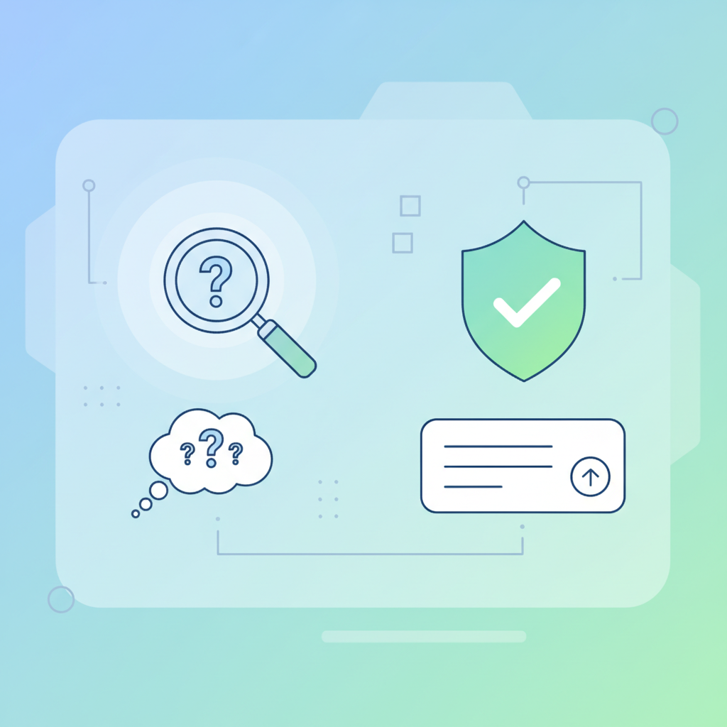 Question-led opening and concise answer illustration