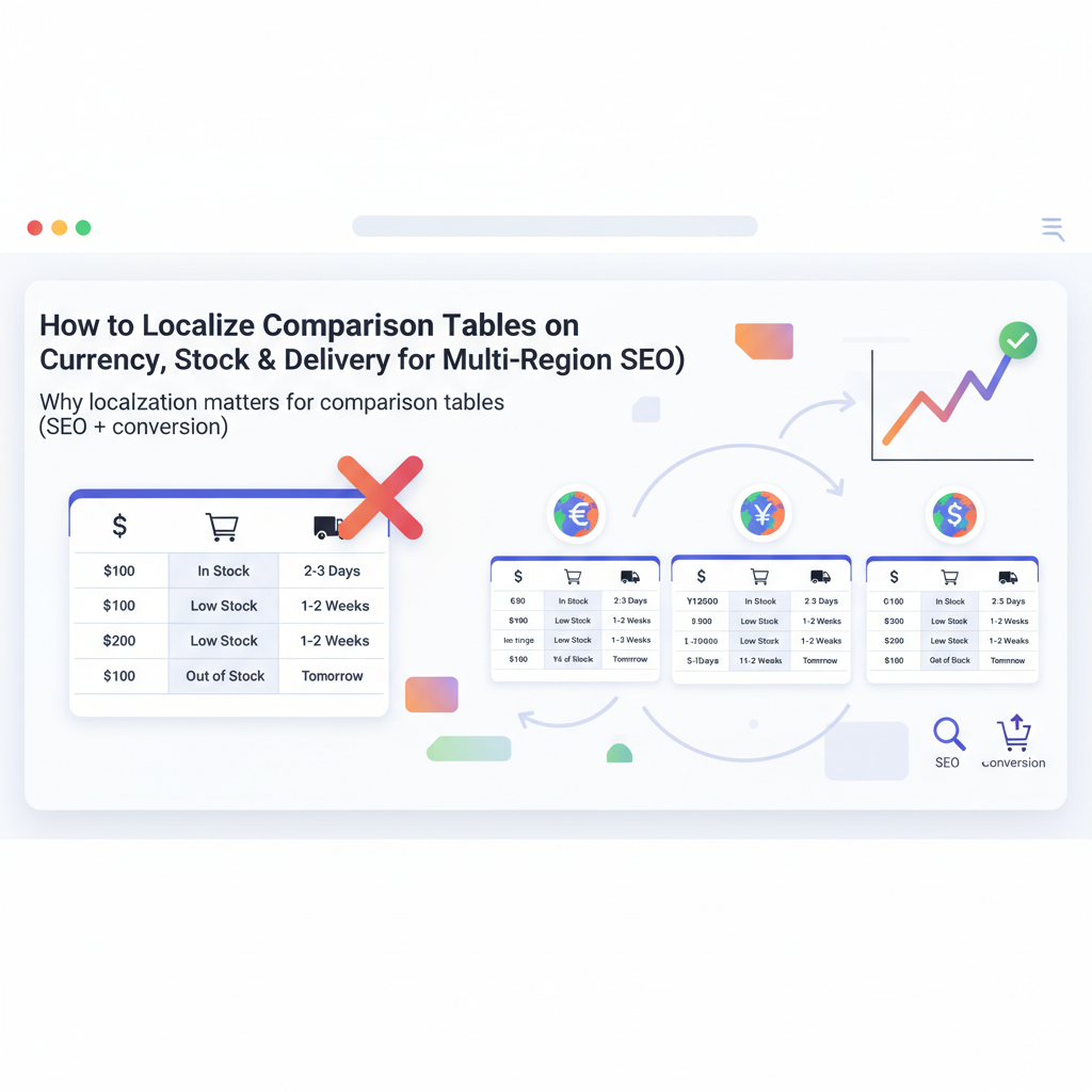 How to Localize Comparison Tables on Lovable: Currency, Stock & Delivery Columns for Multi-Region SEO
