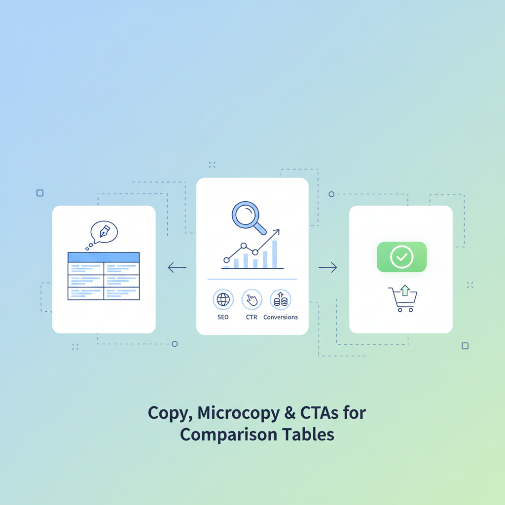 Why table copy and microcopy affect SEO, CTR, and conversions illustration