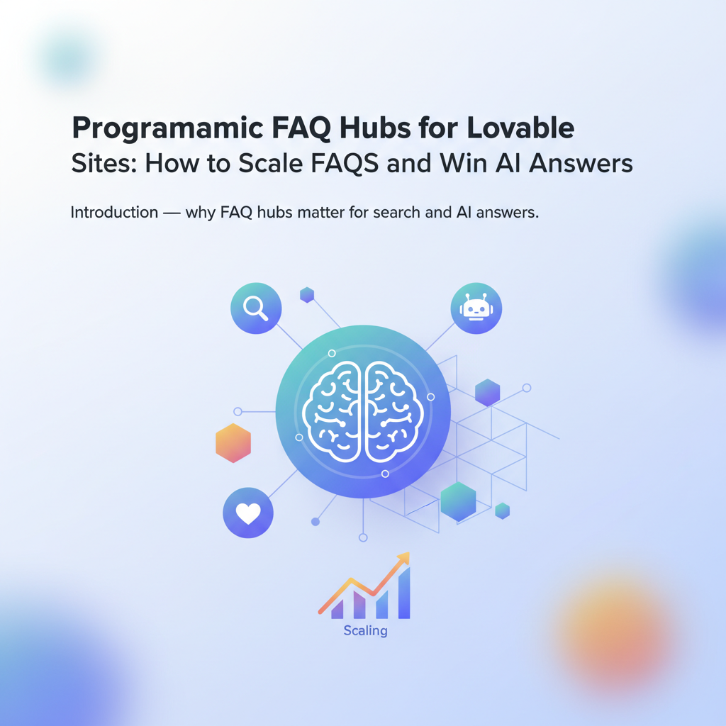 Programmatic FAQ Hubs for Lovable Sites: How to Scale FAQs and Win AI Answers