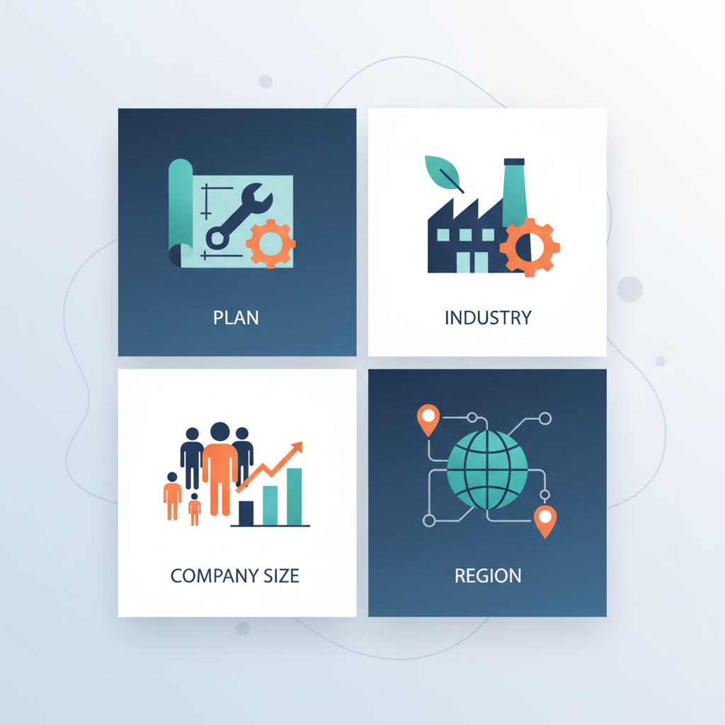 Which trial metadata fields matter (plan, industry, company size, region) illustration
