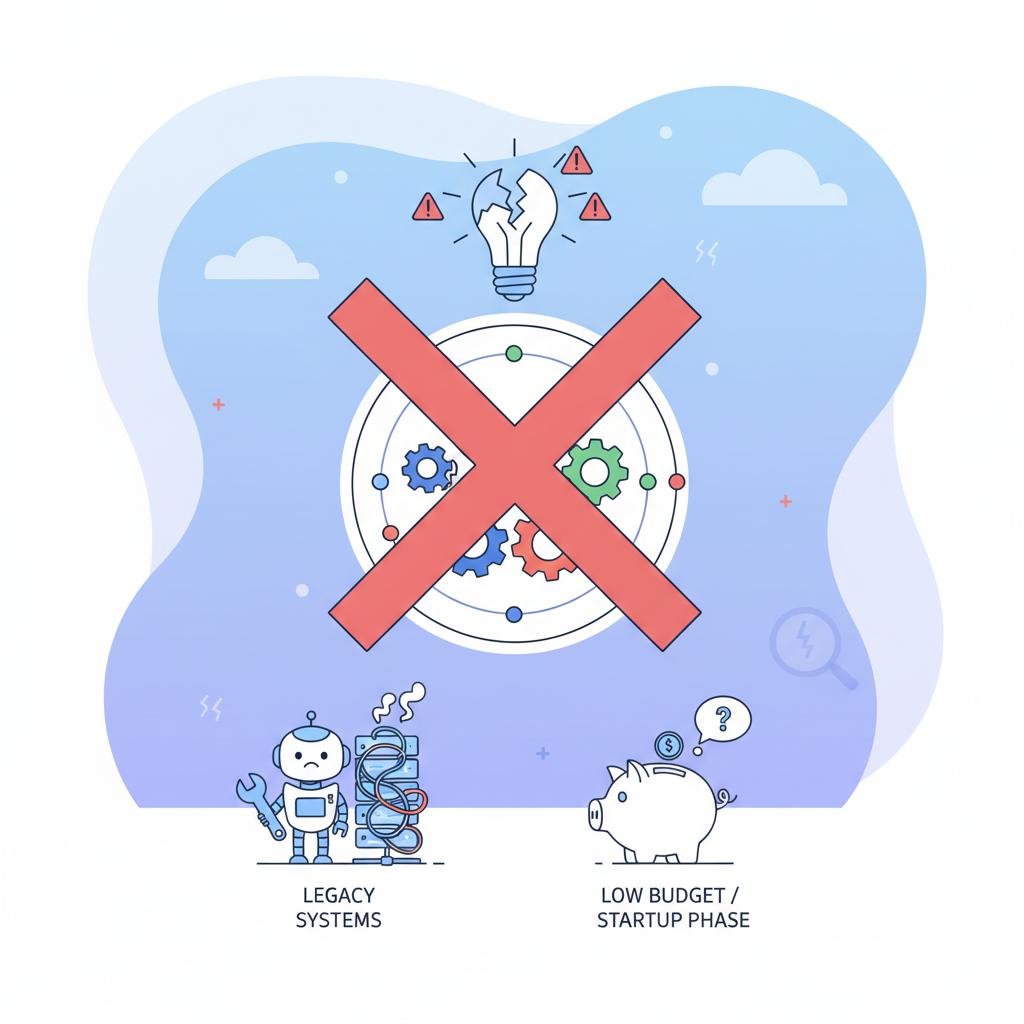 When NOT to use this checklist illustration