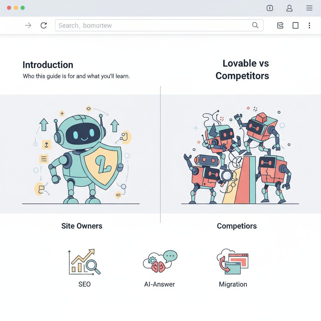 Lovable vs Competitors: The Complete SEO, AI-Answer & Migration Comparison for Site Owners