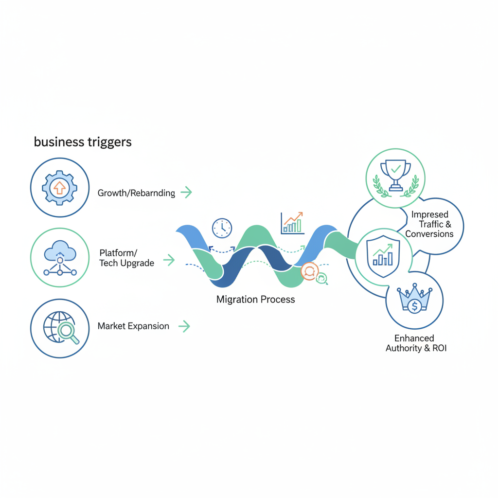 When to migrate (business triggers) and expected outcomes illustration