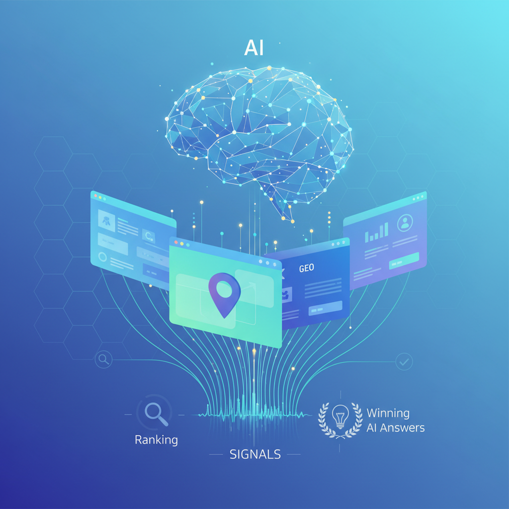 How AI answers (GEO) changed landing-page SEO — signals that matter illustration