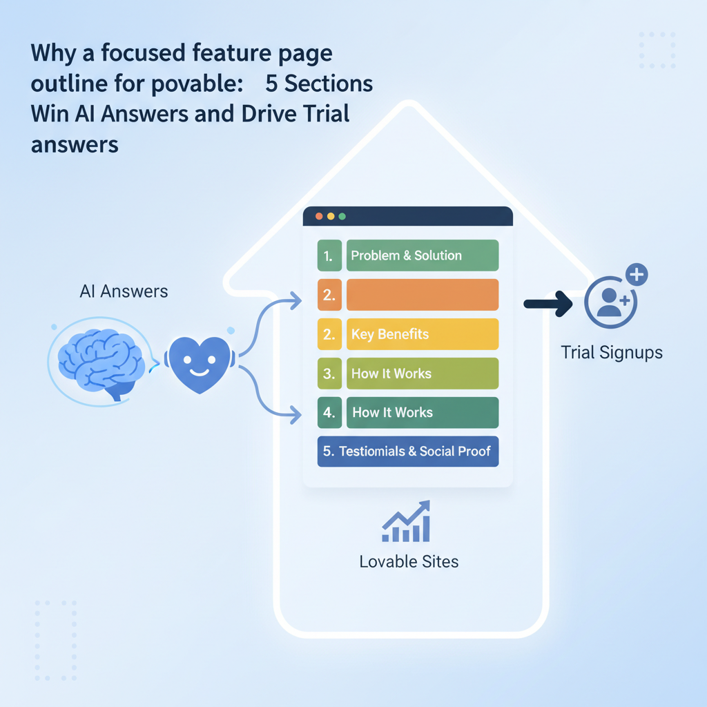 Why a focused feature page outline matters for Lovable sites and AI answers illustration