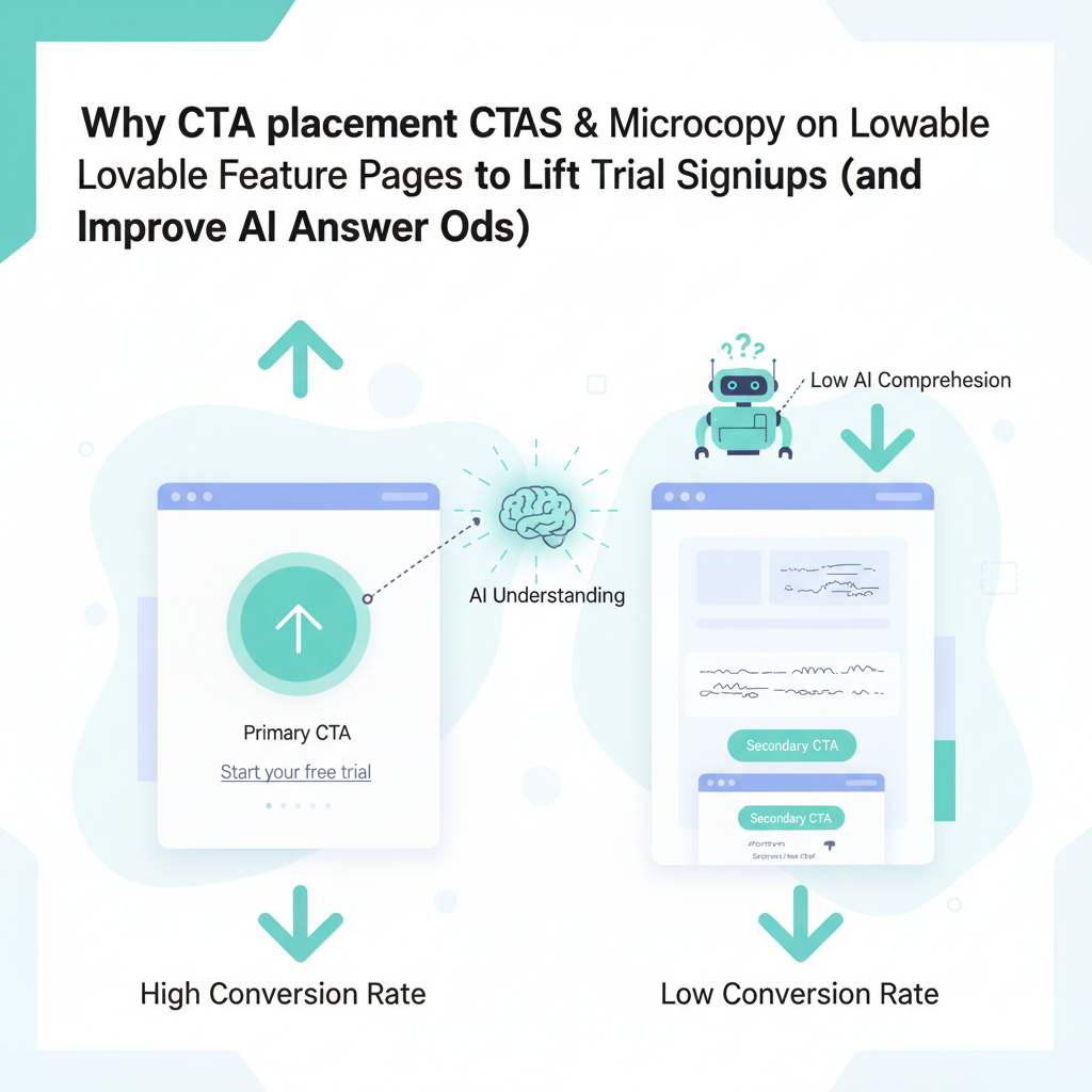 Where to Place CTAs & Microcopy on Lovable Feature Pages to Lift Trial Signups (and Improve AI Answer Odds)