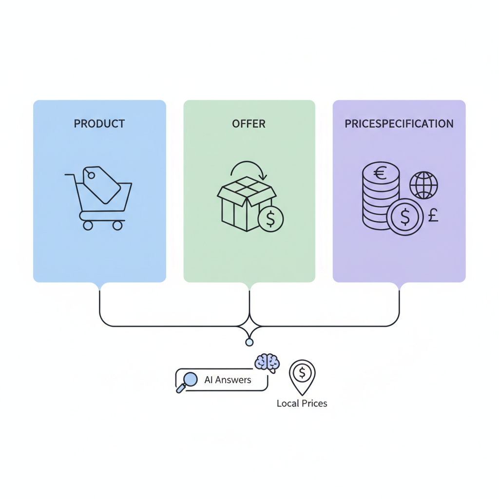 Which Structured Data Types to Use on Pricing Pages (Product, Offer, PriceSpecification) illustration