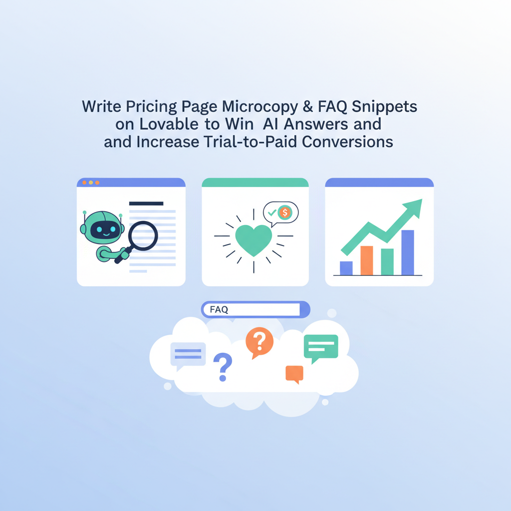 Write Pricing Page Microcopy & FAQ Snippets on Lovable to Win AI Answers and Increase Trial-to-Paid Conversions