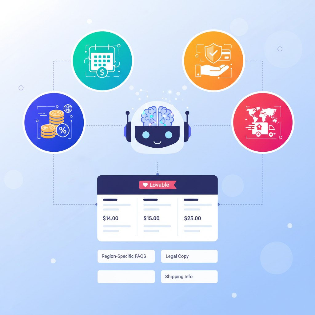 Which FAQ and legal elements to localize first (taxes, billing cycles, refund policy, shipping) illustration