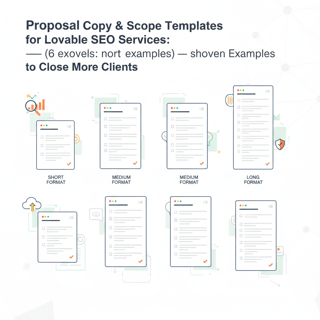 Scope of work templates (6 examples) — short, medium, and long formats illustration