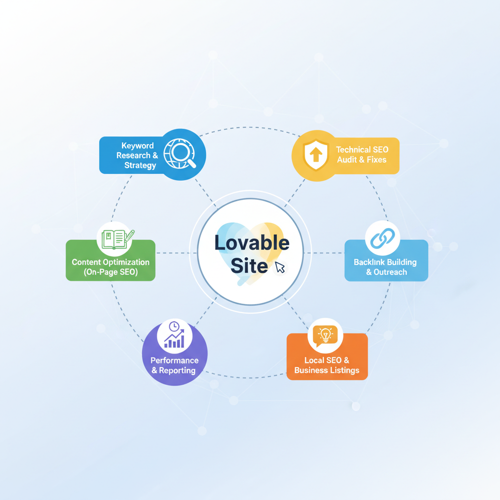 Common scopes included in fixed-fee packages for Lovable sites illustration