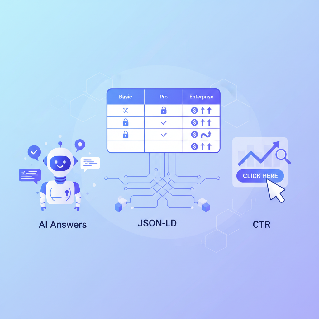 Why pricing table schema matters for Lovable SaaS pages (AI answers & CTR) illustration